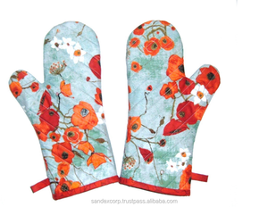 Mitaine de four en coton multicolore à motif de belle fleur au prix le plus bas - Product Image 1