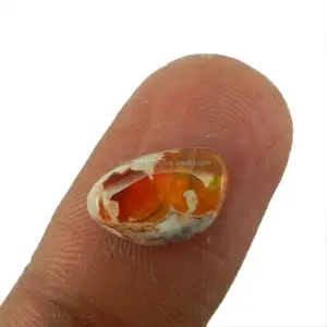 Semi Precious Vuur Agaat Edelsteen 8X12Mm, Fancy Cabochon Natuurlijke Losse Edelsteen IG3542 2.6 Cts