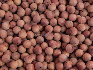 Perles rondes en bois de santal en vrac couleur bois naturel RIDDHI SIDDHI modèle de marque SWB-20 - Product Image 2
