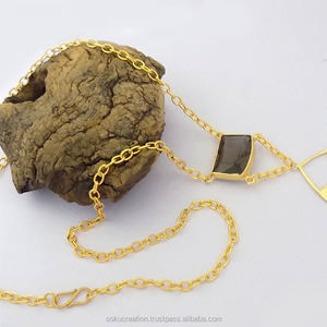 Semookie 14K chapado en oro diseñador Dear colgante collar cadena de eslabones joyería de latón para fiesta Soko #3366 - Product Image 2