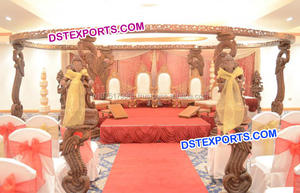 Set de manchettes en bois sculpté pour mariage, lot de 10 pièces, sculpté à la main - Product Image 5