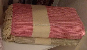 Herringbone Turkish <b>Towel</b> Throw Blanket <b>Beach</b> Home Use 100% Cotton Classic Collection Throw Blanket - Product Image 5