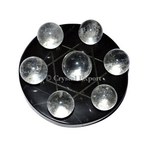 Rose Quartz Star of David With Rose Quartz Sphere Healing Set - Product Image 1
