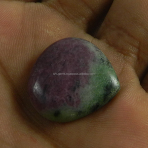 Zoisita Rubí Natural, Cabujón de Corazón de 22 mm, Piedra Preciosa - Product Image 3