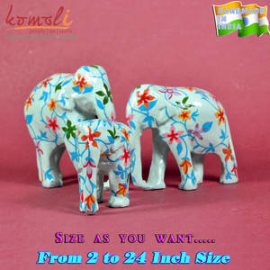 Figuras de Elefantes Talladas en Madera Pintadas a Mano, Decoración, Recuerdos - Product Image 6