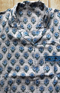 Ensemble de pyjama en coton imprimé de bloc ethnique pour femmes, ensemble de pyjama en coton imprimé Floral coloré, nouvelle collection - Product Image 2