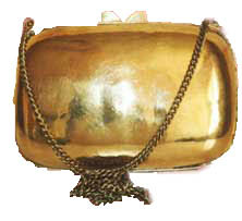 Bolso de noche dorado Vintage para mujer, caja de sobre personalizada, bolso de mano de Metal, bolso de mano con eslinga nupcial - Product Image 3
