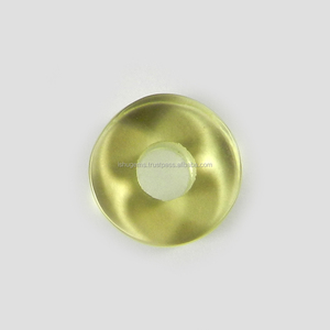Lemon hydro-Cuentas de neumático sintético, 14x8x5mm, cuentas de piedras preciosas de agujero grande para pulsera, IG0133 - Product Image 2