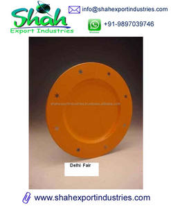 Placa de cargador de Metal de Color rojo oscuro, forma redonda, minimalista occidental para mesa de comedor, vajilla, Platos y platos - Product Image 5