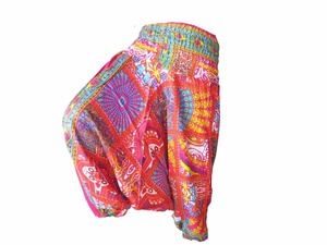 Boho Gipsy Rayon <span class=keywords><strong>Harem</strong></span> 바지 여성용 여름 요가 바지-허리 춤과 여름 착용 점프 슈트에 로고가 플러스 사이즈 코튼