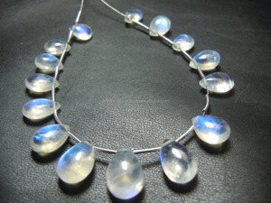 Rainbow Moonstone 7MM 10MM Smooth Briolette Pear Drops Various Sizes Blue Blue Quartz <b>Crystal</b> Loose <b>Nature</b> <b>Crystal</b> - Product Image 6