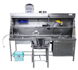 GROSSING TABLE COMPLETE SS WITH EXHAUST grossing station is ducted to an outside ventilation system for removal of hazardous