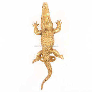 Poignée d'armoire en vrac faite à la main en laiton doré alligator vente en gros poignées de commode Lot Vintage tiroir porte armoire tirer - Product Image 6