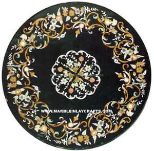 Mesa con incrustación, encimera de mármol - Product Image 1