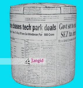 Taburetes Otomanos Tapizados en Lona con Estampado de Periódico Moderno Indio, Base Sólida, Muebles Hechos a Mano para Sala de Estar y Hotel - Product Image 5