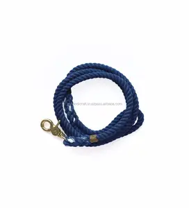 Corda cane guinzaglio del collare di cane pet accessorio dip tinti guinzaglio corda di cotone blu guinzaglio