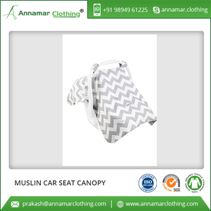 Custom Logo 100% Organic Cotton Baby Car Seat Cover - Product Image 2
