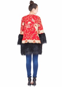 Ethnic Banjara Hand Embroidery Women Long Bomber <b>Jacket</b> Breathable Eco Friendly Winter Wear - Product Image 5