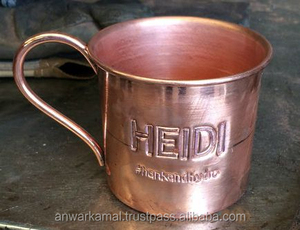 แก้วมักทองแดงชุบขึ้นรูปด้วยค้อนสีโรสโกลด์ทำด้วยมือแบบดั้งเดิมสำหรับโรงแรมบาร์เบียร์ไวน์แก้วดื่มทองแดง - Product Image 2