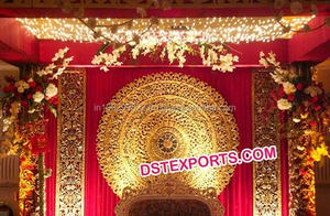 Indian Wedding <b>Backdrop</b> <b>Frame</b> Panel Decorated Wedding Mandap <b>Backdrop</b> Wedding Stage <b>Backdrop</b> <b>Frame</b> Decoration - Product Image 2