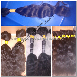 100% Unprocessed indian raw hairs High Quality Price Deep Wave Natgural 100% Indian Bulk Raw Hair for <b>Braiding</b> - Product Image 3