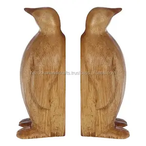 Suportes para livros, Suportes Para Livros De Madeira Pinguim, Bookends Decorativos