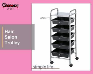 รถเข็นลิ้นชักรถเข็นสำหรับใช้ในร้านทำจากโลหะและพลาสติกใช้ในสำนักงานแหล่งจ่ายไฟด้วยตนเอง - Product Image 4