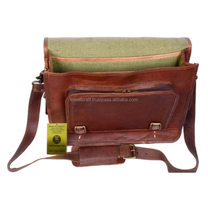 Sacs à ordinateur portable Lowellcraft LBR05461 pour l'école, multifonctionnels, résistants, écologiques, tendance, vente en gros, messager, cuir véritable - Product Image 3