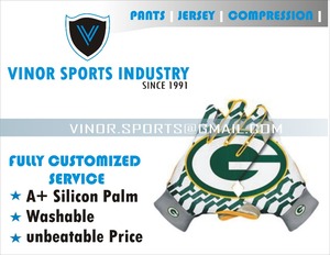 Gants de football Gants de football américain en silicone du fabricant Vêtements haut de gamme pour une expérience de football ultime - Product Image 3