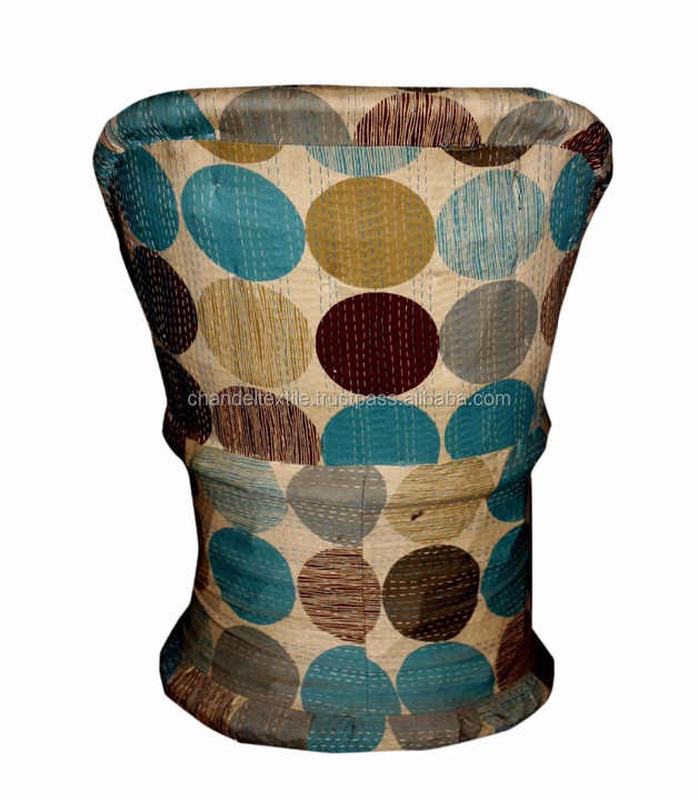 Indian Kantha Work Old Kantha Hand Embroidered Vintage Chairs Bamboo Chair Beautiful Antique Sari Patch-work Patio Vintage Chair