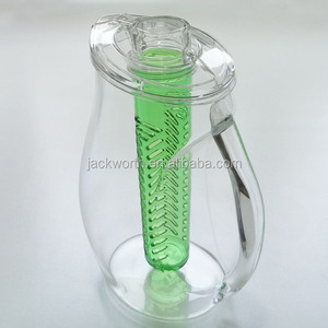 JACK WORTH Pichet à infusion de fruits mignon en acrylique bleu de 105 oz avec tube à infusion de fruits - Product Image 6