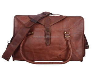 Handmade Vintage Exclusive Brown Genuine Leather Large Duffel <b>Bags</b> For <b>Men</b> Traveler Gym Carry On Shoulder Luggage Crossbody <b>Bags</b> - Product Image 2