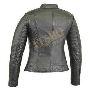 Fabricant de vestes en cuir pour femmes de qualité supérieure Style motard Vêtements d'extérieur pour femmes à la mode pour une utilisation décontractée et en toute saison - Product Image 6