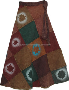 Jupe portefeuille décontractée de style indien de taille supérieure pour adultes Lot en gros avec fonction antistatique Taille naturelle - Product Image 4