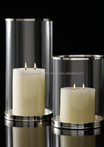 Silver Modern Hurricane, Decoratice Hurricane <b>Candle</b> Pillar <b>Holder</b>, <b>Tall</b> Pillar <b>Candle</b> <b>Holder</b> - Product Image 1