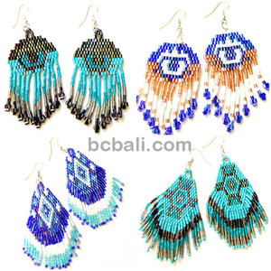 Boucles d'oreilles lustre mode Miyuki Design de perles élégantes pour femmes - Product Image 1