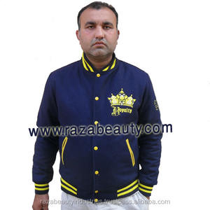 Chaquetas con letras de béisbol de chenilla bordadas de lana con logotipo personalizado para hombre, chaqueta universitaria de manga de cuero en blanco Vintage para hombre - Product Image 4