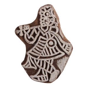 Blocs d'impression sur toile en bois vintage en forme de Krishna Blocs en bois pour l'art et l'artisanat - Product Image 1