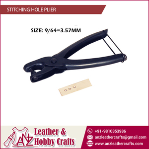 Premium Leather Hole Stitching Pliers 3.57mm | Professional Hand Punch <b>Tool</b> for Leather Craft <b>Belt</b> Strap Wallet Shoe Making - Product Image 2