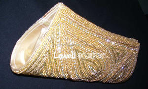 Bolso de mano con cuentas doradas de circón, novedad - Product Image 3