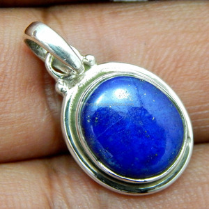 Lazulli 925 argent Sterling Style religieux pendentif pierre précieuse naturelle numéro motif mignon bijoux de mode pour les fêtes de mariage - Product Image 1