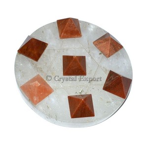 Crystal Quartz With Peach Aventurine Gemstones - Product Image 1