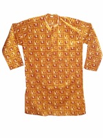 Kurta — t-shirt pour hommes avec imprimé indien, tunique kurta Boho gitan en coton, décontractée, Yoga, luxueux, de styliste, 2020