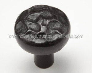OMG Industries Heavy-Duty <b>Black</b> Cast Iron <b>Door</b> <b>Knob</b> Handle Round Whole Sale for Kitchen Bedroom Drawers Dressers for Home Use - Product Image 2