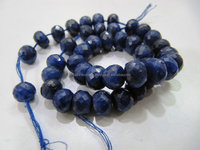Perles de pierre saphir bleu 8mm-10mm Rondelle micro-facettées, évaluation tierce, Coszcalt Exports, modèle KM0201S, fabriqué en Inde, le meilleur