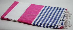 MEDITERRANEAN PESHTEMAL - Pink <b>Blue</b> BOLD Stripe Turkish <b>Towel</b> - Hammam, Pestemal <b>Towel</b> Direct From Factory, Beach <b>Towel</b>, Fouta - Product Image 5