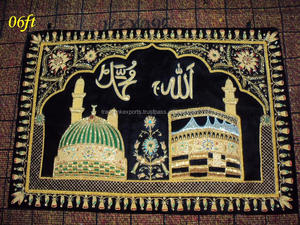 Zari bordado a mano de algodón decorativo punto de cruz diseño moderno con majestuoso patrón árabe pieza colgante estilo atemporal - Product Image 2