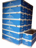Vers le haut de la couleur bleue 600x400x300mm de boîtes ondulées en plastique de pp taille adaptée aux besoins du client OIN 9001 de la catégorie comestible ASTM: 2015 catégorie industrielle