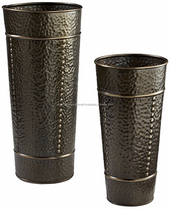 Antique <b>Large</b> Floor Decorative Cylinder Vases Wholesale Home Garden Metal Flower Vase Home Decor Antiques - Product Image 1