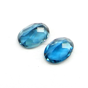 Pierre précieuse naturelle Topaze Bleue de Londres de forme ovale exclusive de 5x7 mm, 1 carat, IG4142 - Product Image 3